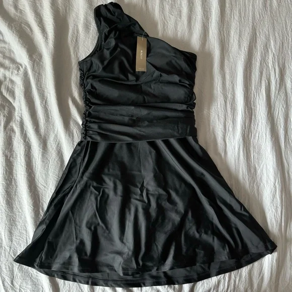 Jcrew Ruched one-shoulder swim dress, black 0 - Picture 8 of 8